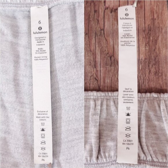 Lululemon Womens 6 Seek Stillness Mid Rise Crop Heathered Core Ultra Light Grey - Picture 12 of 13